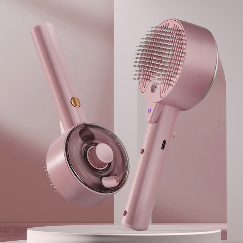 Self Cleaning Steam Pet Grooming Brush For Hair Removal