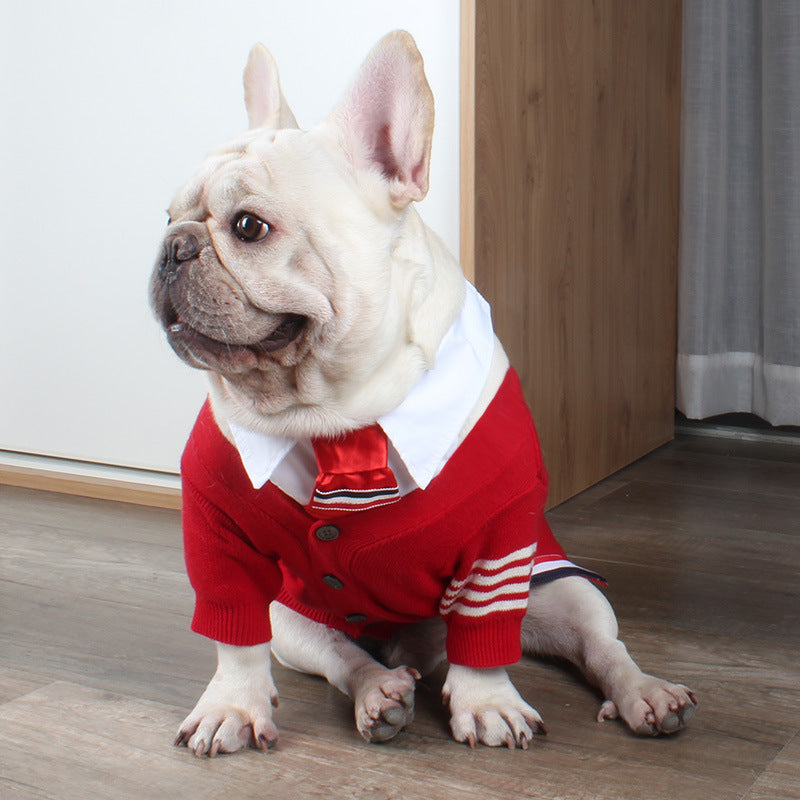 Christmas Themed Pet Sweater For Autumn And Winter Wear