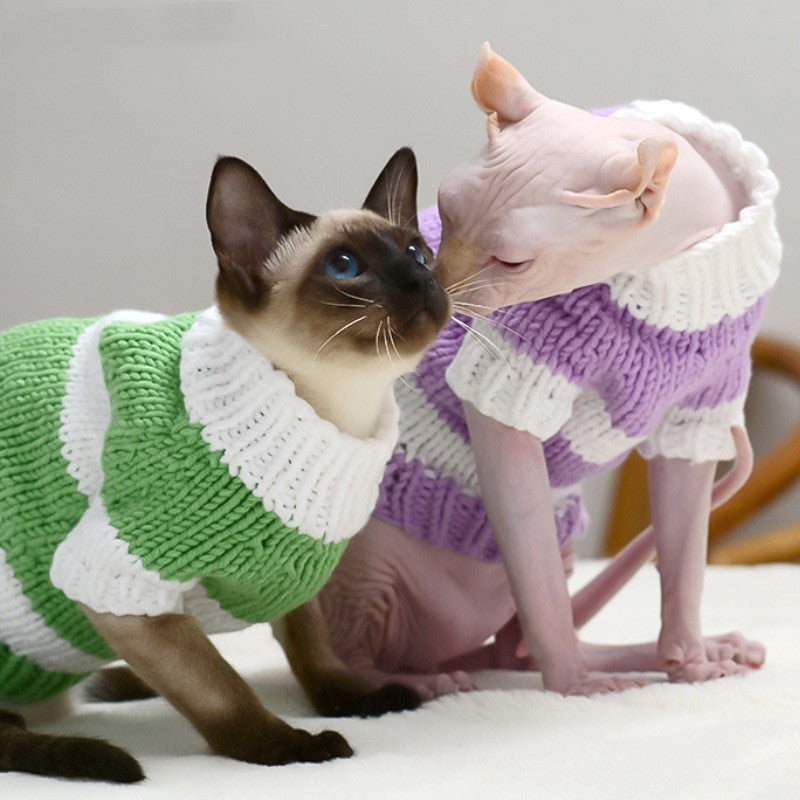 Warm Pet Sweater For Hairless Cats Cozy Winter Wear