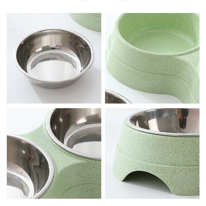 Double Stainless Steel Pet Feeding Bowls For Food And Water