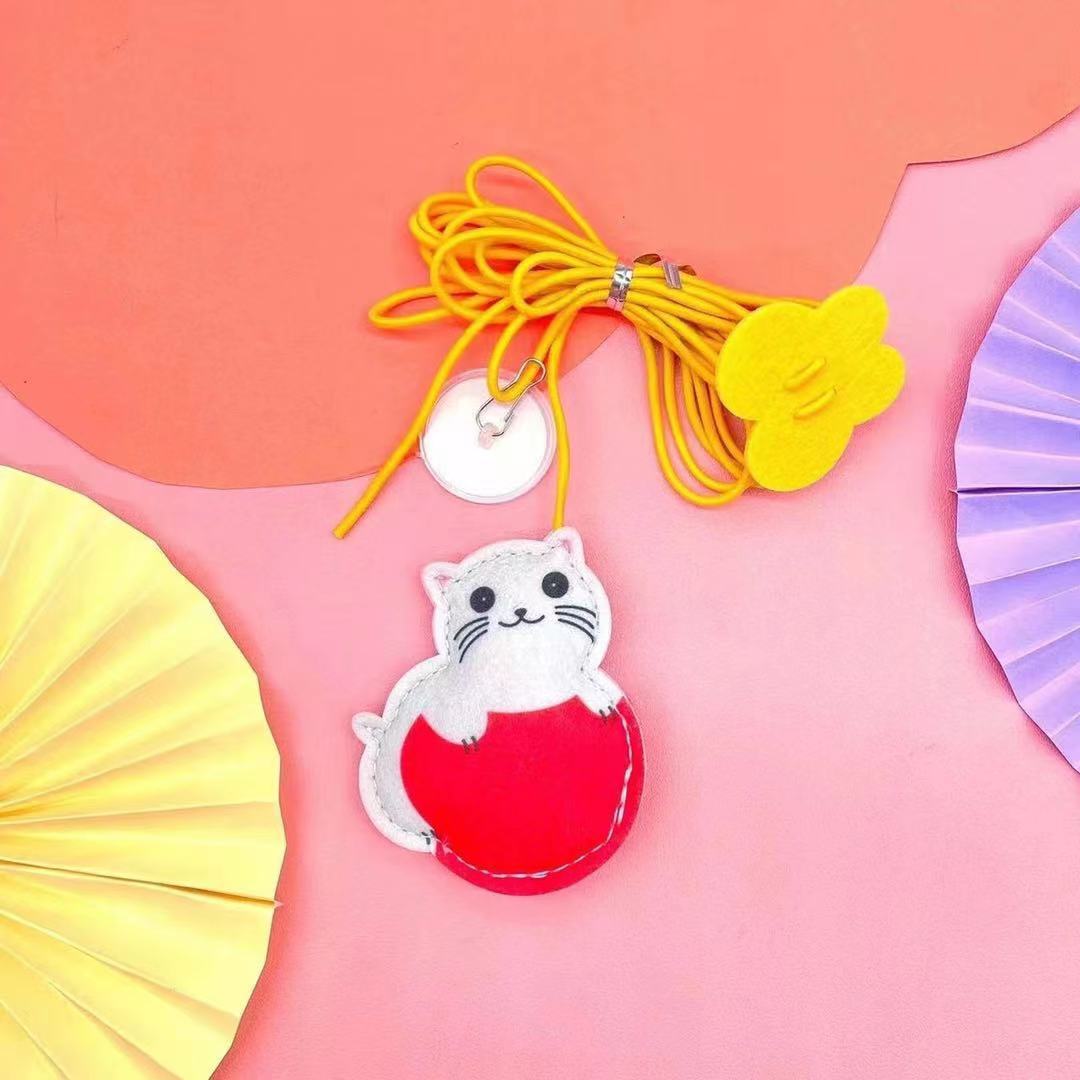 Interactive Hanging Mouse Toy With Rope Telescopic Design For Pets