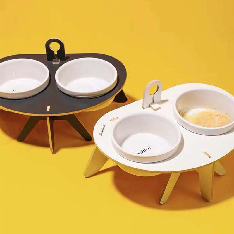 Spine Protection Tilted Pet Bowl Rack For Comfortable Feeding