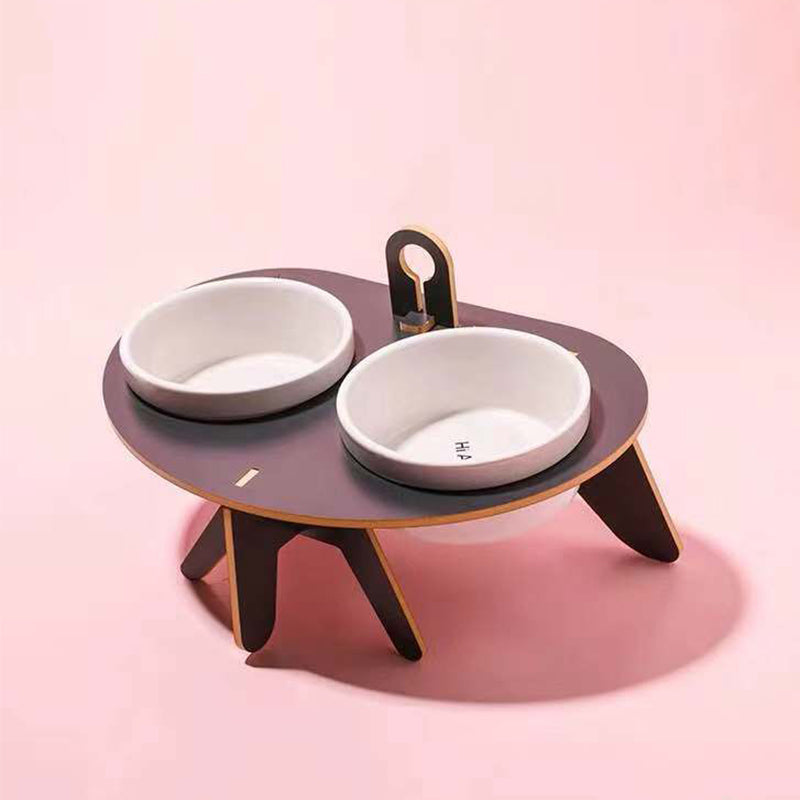 Spine Protection Tilted Pet Bowl Rack For Comfortable Feeding