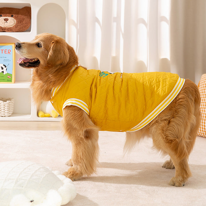 Quilted Cotton Pet Jacket For Large Breeds Winter Warm Wear
