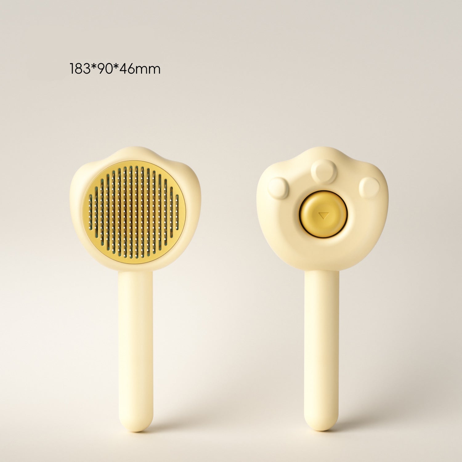 Pet Grooming Comb with Self-Cleaning Handle for Hair Removal
