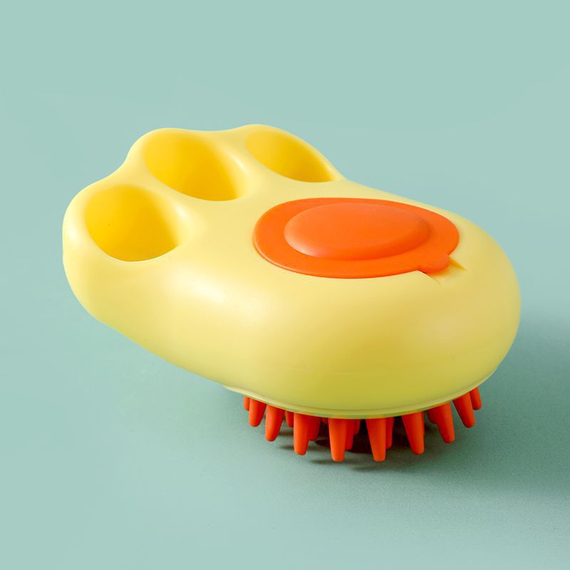 Pet Bath Brush with Claw Massage Comb for Grooming