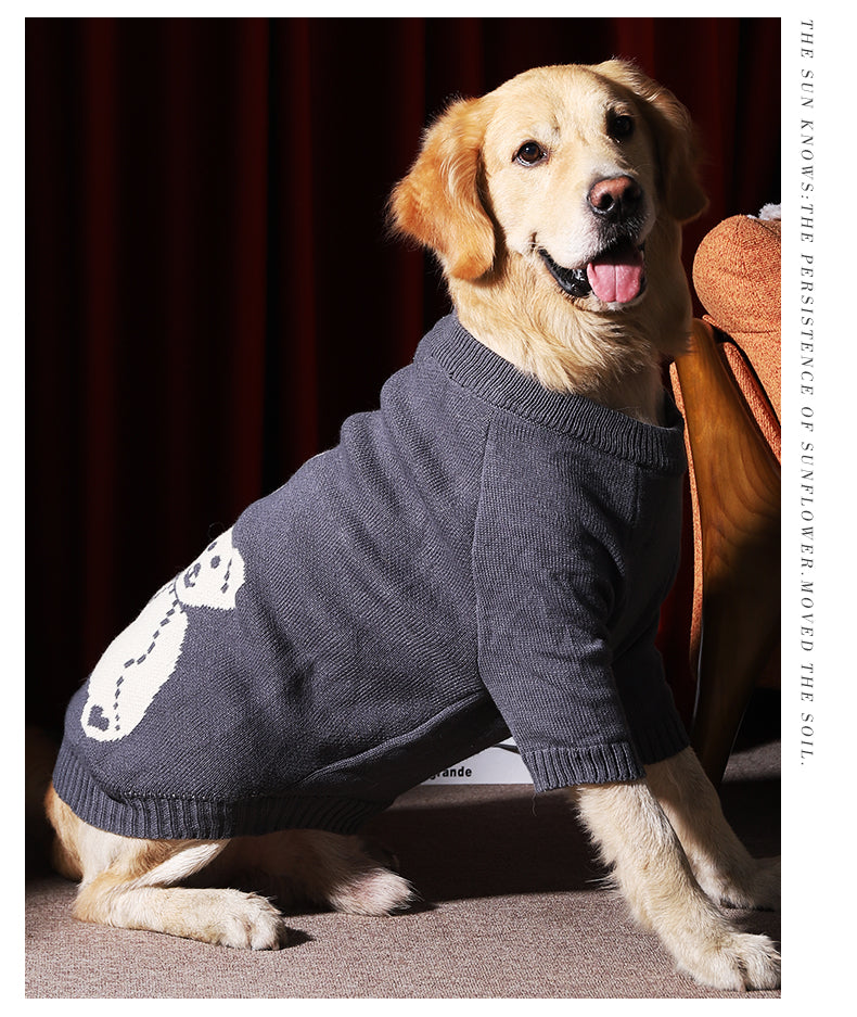 Warm Thick Pet Sweater For Large Pets Winter Wear