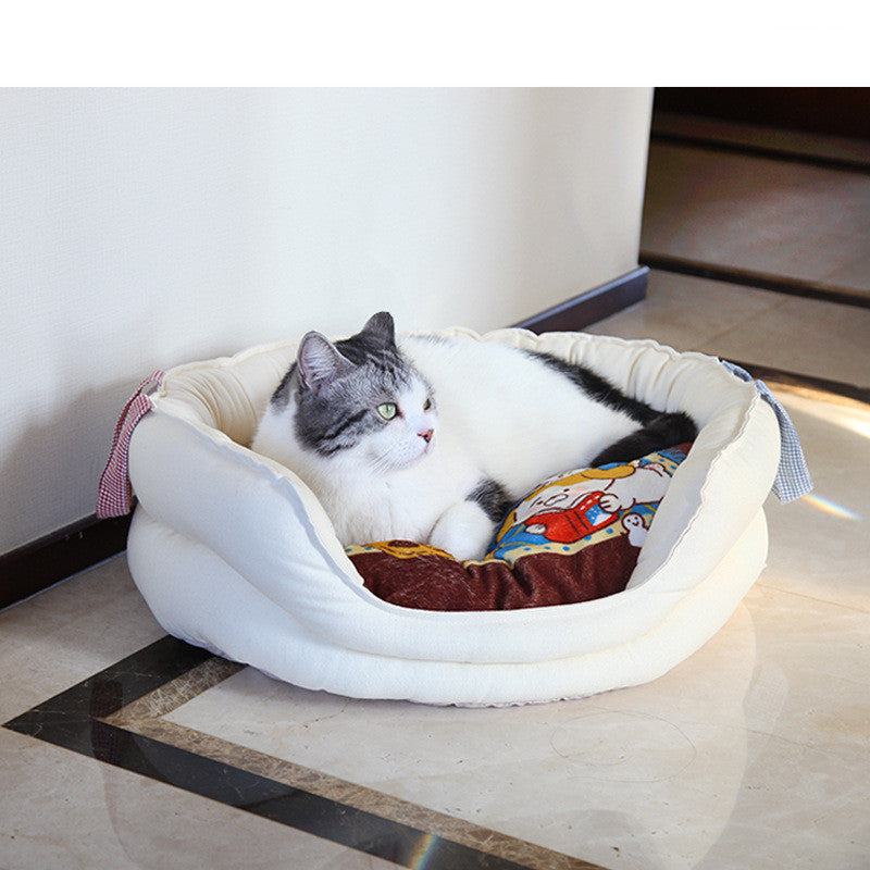 Autumn Winter Deep Sleep Pet Nest Warm Comfortable Bed