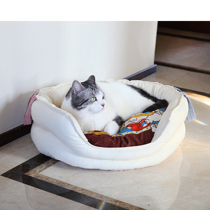 Autumn Winter Deep Sleep Pet Nest Warm Comfortable Bed