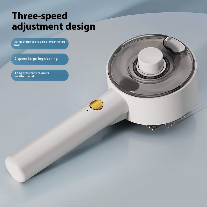 Self Cleaning Steam Pet Grooming Brush For Hair Removal