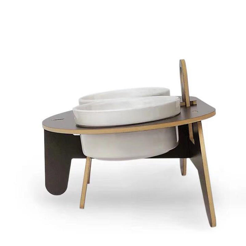 Spine Protection Tilted Pet Bowl Rack For Comfortable Feeding