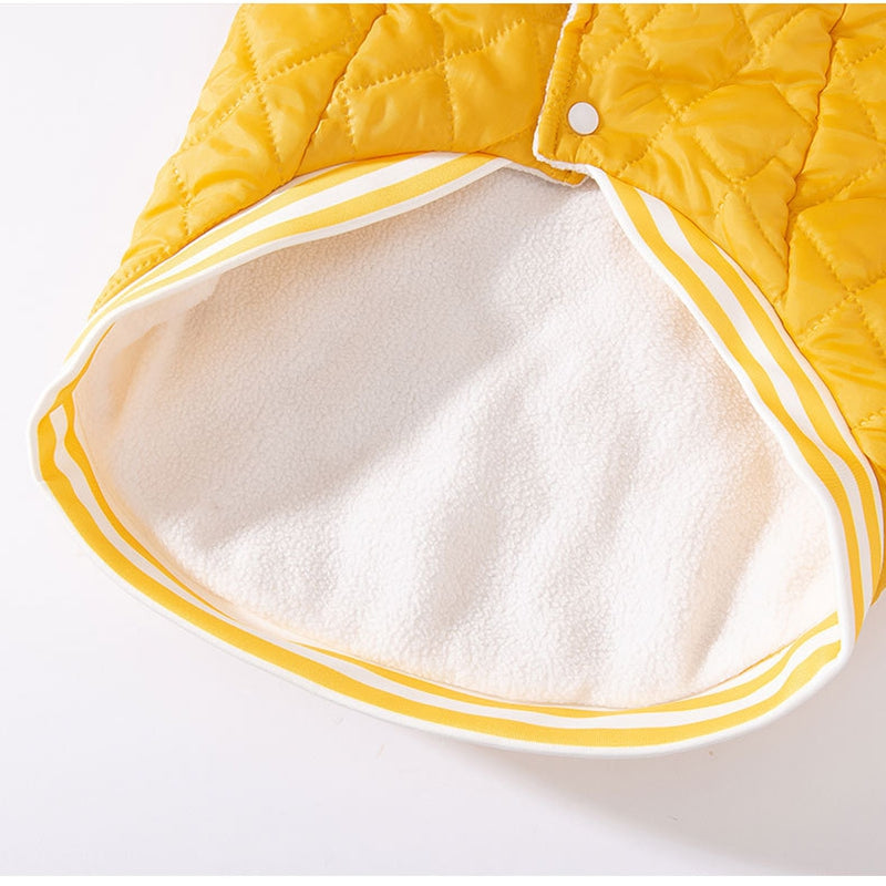 Quilted Cotton Pet Jacket For Large Breeds Winter Warm Wear