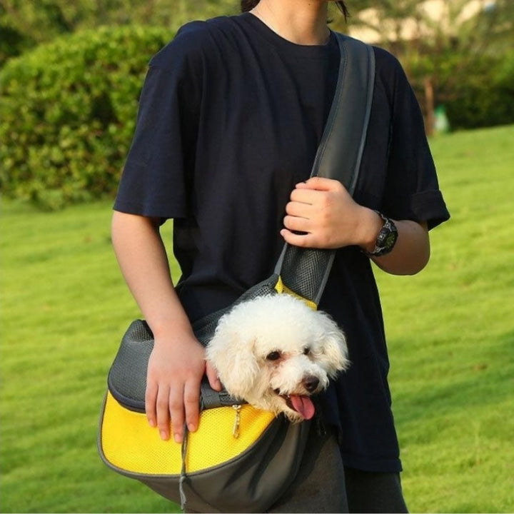 Outdoor Travel Mesh Pet Carrier Shoulder Sling Bag Tote