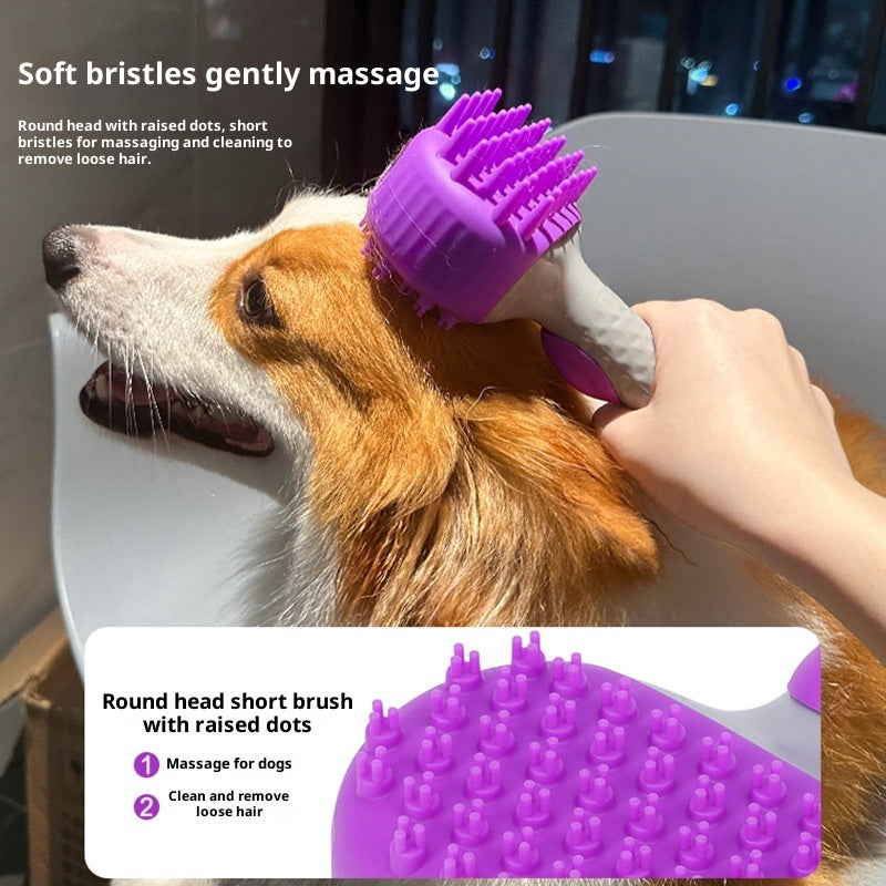 Pet Shower Brush for Bathing Hair Cleaning and Grooming