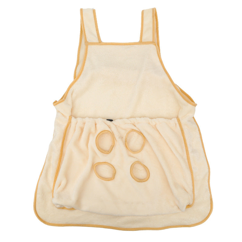 Plush Pet Carrier Apron With Chest Pocket For Outdoor Travel