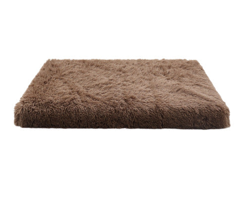 Plush Square Pet Bed With Memory Foam For Deep Sleep