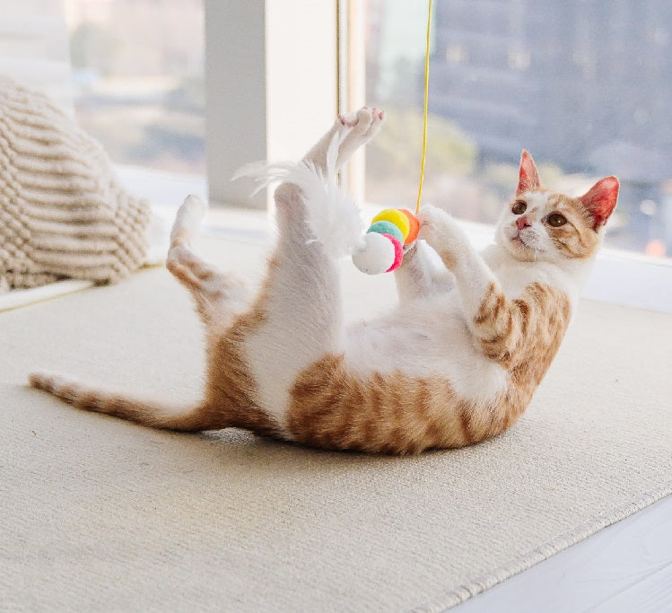 Interactive Hanging Mouse Toy With Rope Telescopic Design For Pets