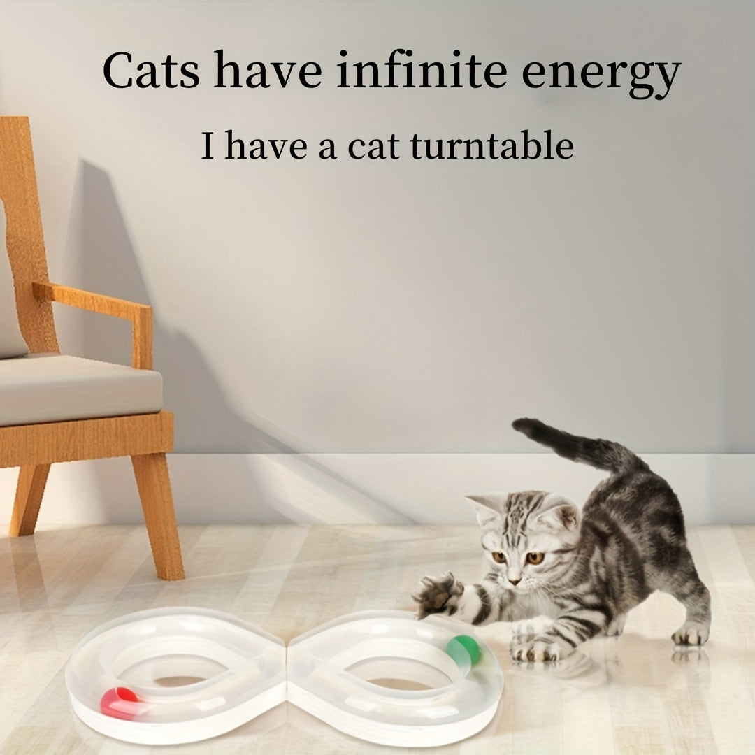 Interactive Turntable Track Ball Toy For Pet Boredom Relief