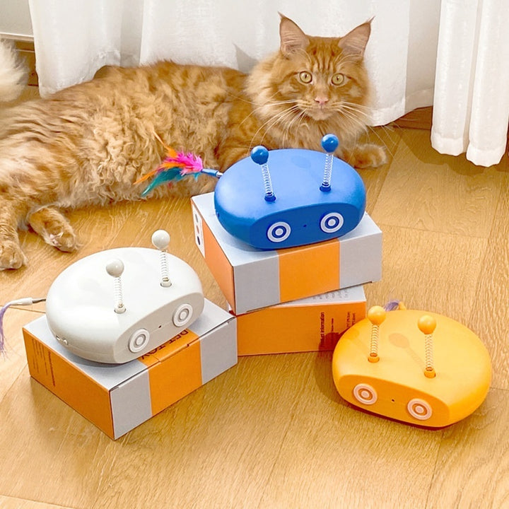 Rechargeable Smart Laser Teaser Turntable Pet Toy