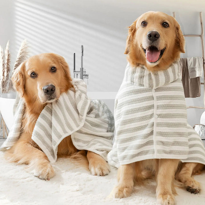 Ultra-Absorbent Quick-Drying Pet Bath Towel Thick Soft Bathrobe