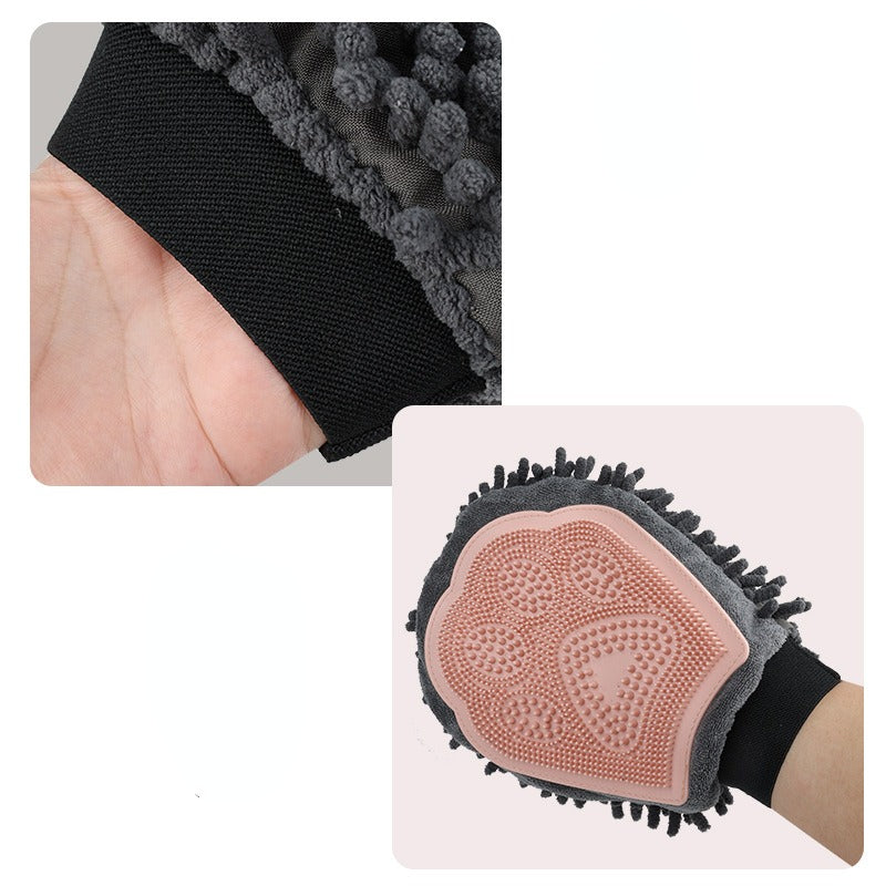2-in-1 Pet Bathing Brush and Grooming Glove for Brushing Massaging