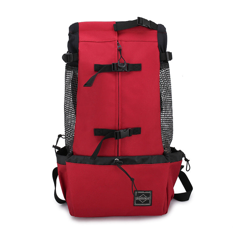 Double Shoulder Pet Carrier Backpack For Outdoor Travel Use