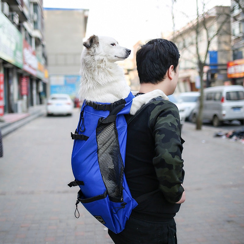 Double Shoulder Pet Carrier Backpack For Outdoor Travel Use