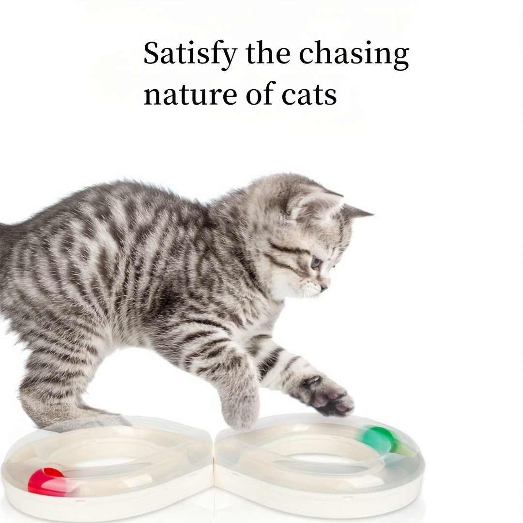 Interactive Turntable Track Ball Toy For Pet Boredom Relief