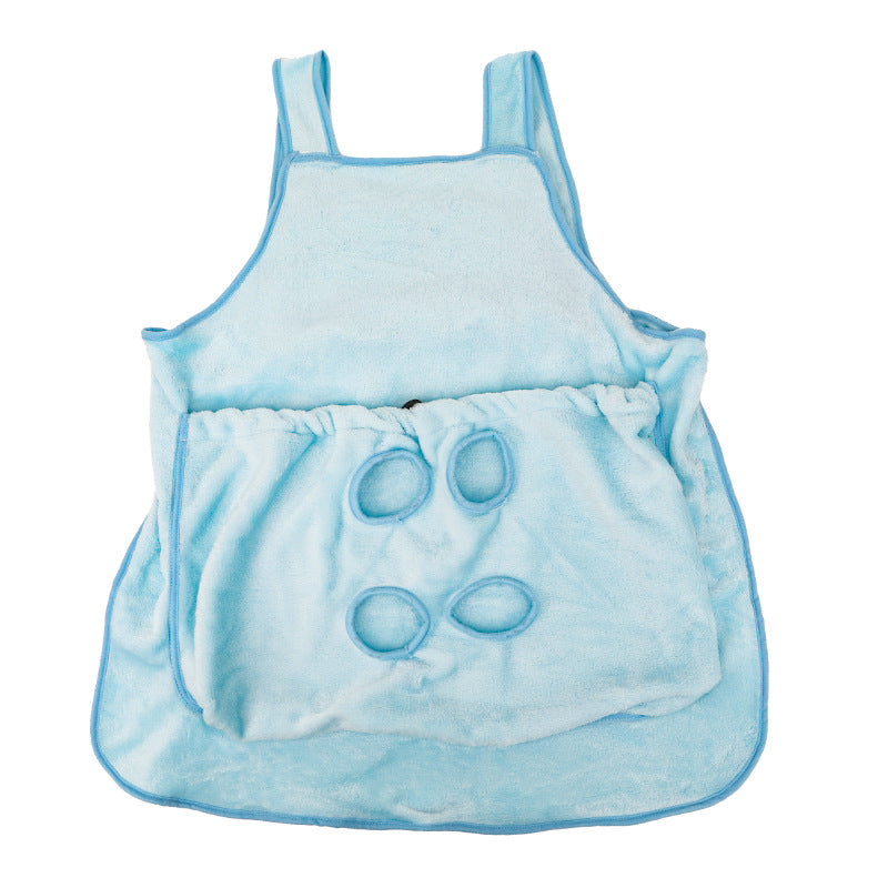Plush Pet Carrier Apron With Chest Pocket For Outdoor Travel