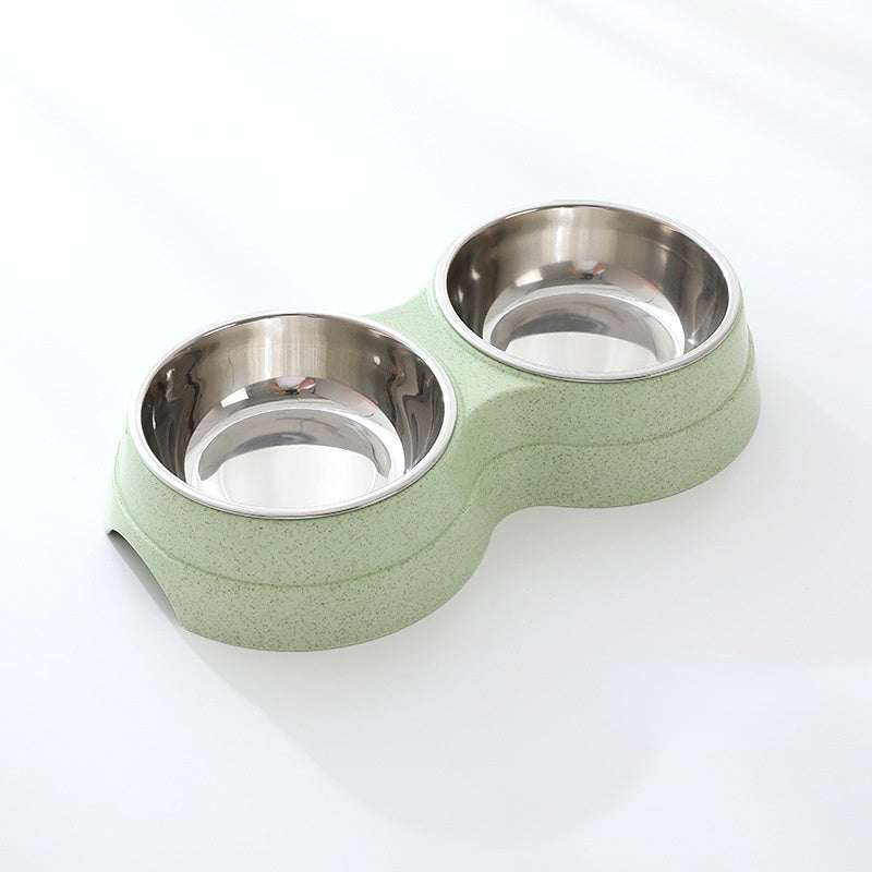 Double Stainless Steel Pet Feeding Bowls For Food And Water