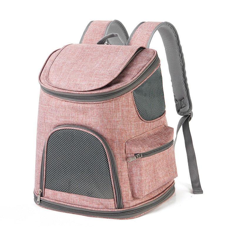 Durable Oxford Cloth Pet Carrier Backpack For Portable Travel Use