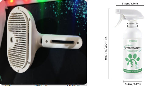 Self-Cleaning Pet Comb with Hair Remover and Built-In Mist Humidifier