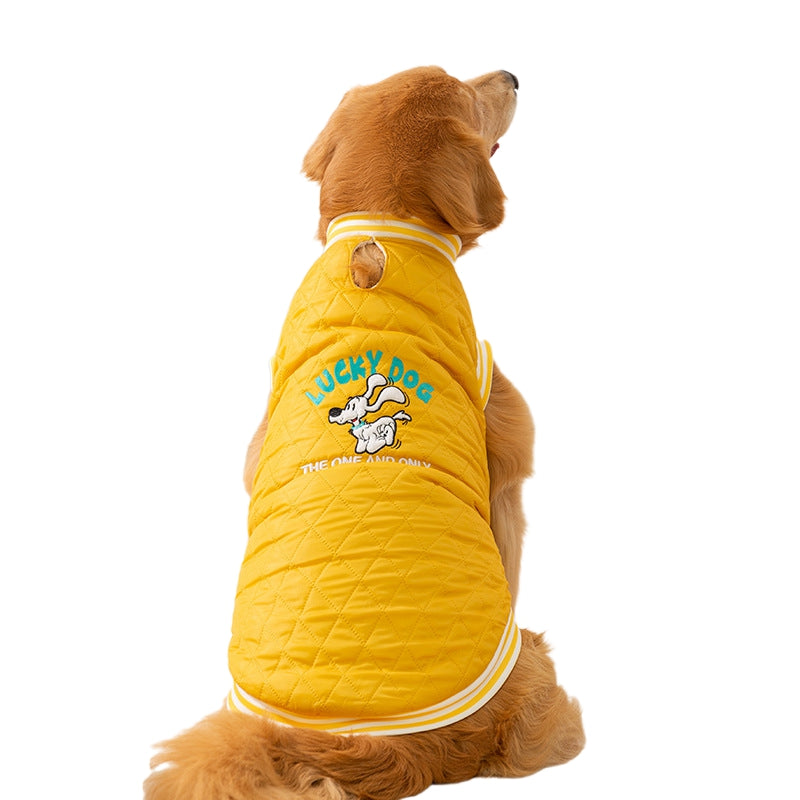 Quilted Cotton Pet Jacket For Large Breeds Winter Warm Wear