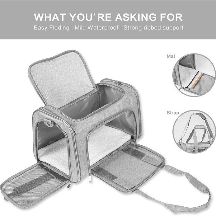 Portable Foldable Pet Carrier Bag For Easy Handheld Travel