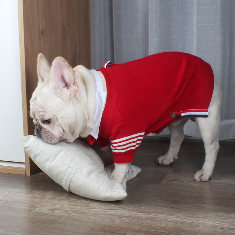 Christmas Themed Pet Sweater For Autumn And Winter Wear