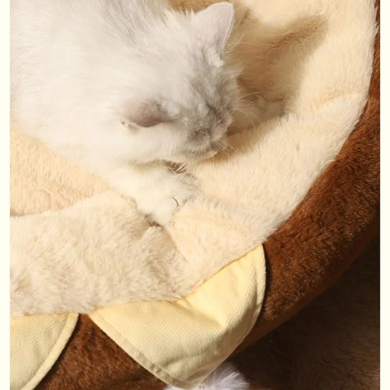 Round Warm Soft Pet Bed Cushion For Deep Comfortable Sleep