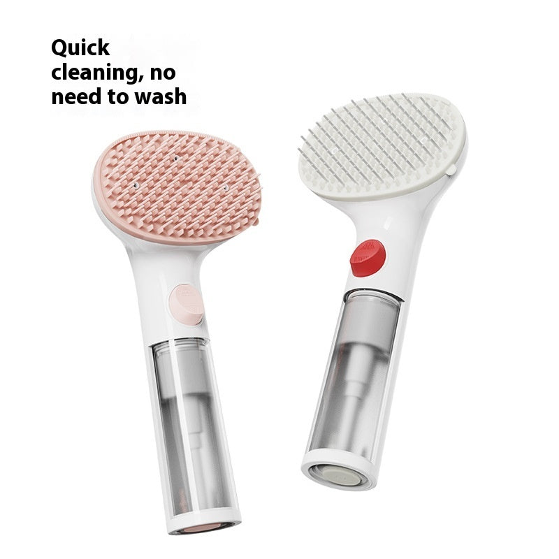 3 In 1 Steam Pet Grooming Brush With Adjustable Comb And Hair Removal
