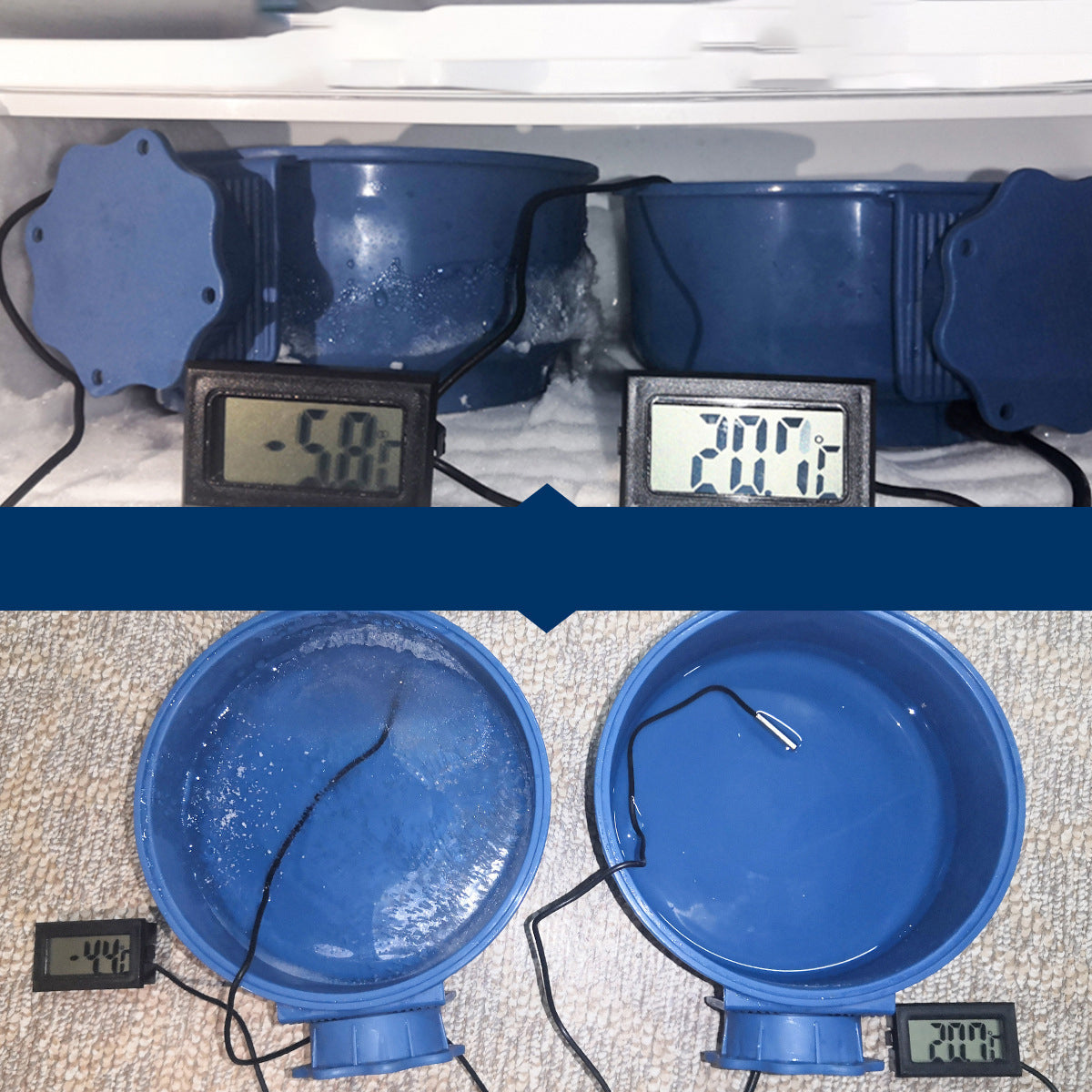 Hanging Pet Food Plate With Insulated Thermostatic Water Bowl