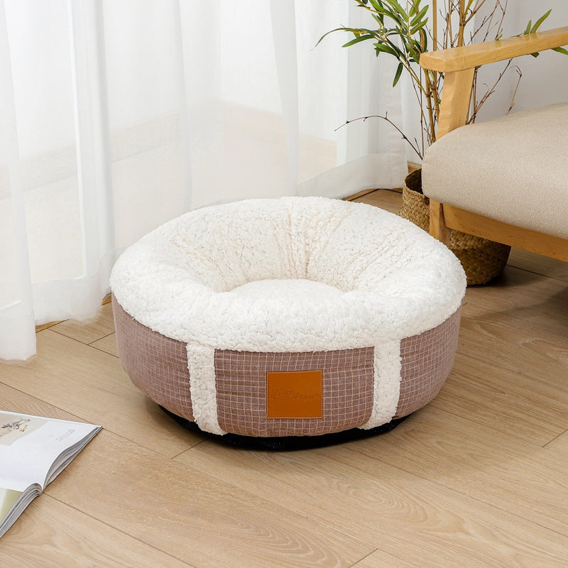Super Soft Winter Pet Bed Warm Lamb Wool Kennel