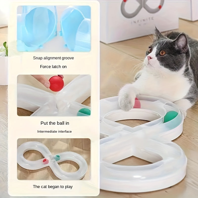 Interactive Turntable Track Ball Toy For Pet Boredom Relief