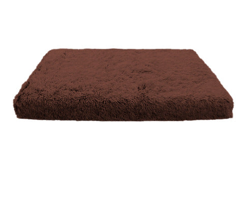 Plush Square Pet Bed With Memory Foam For Deep Sleep