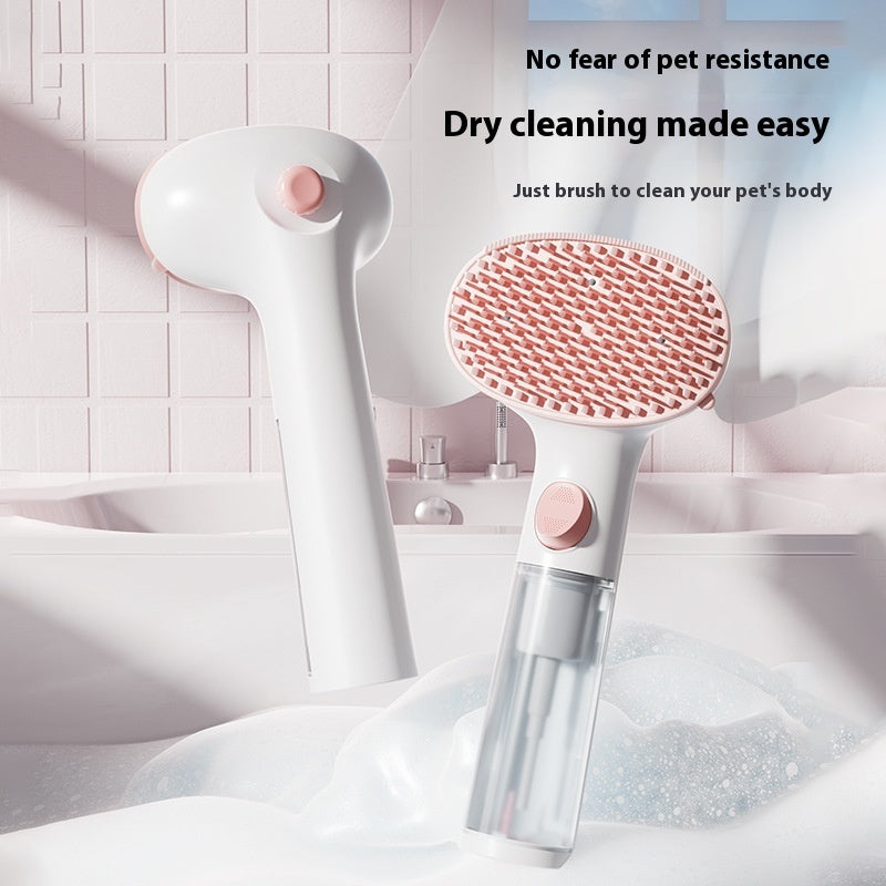 3 In 1 Steam Pet Grooming Brush With Adjustable Comb And Hair Removal