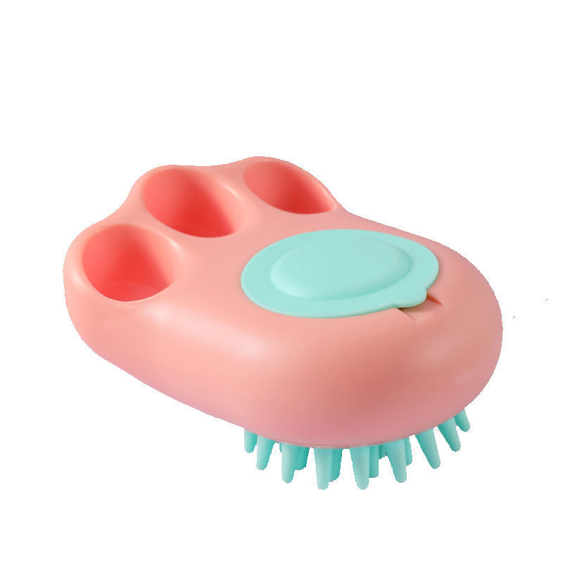 Pet Bath Brush with Claw Massage Comb for Grooming