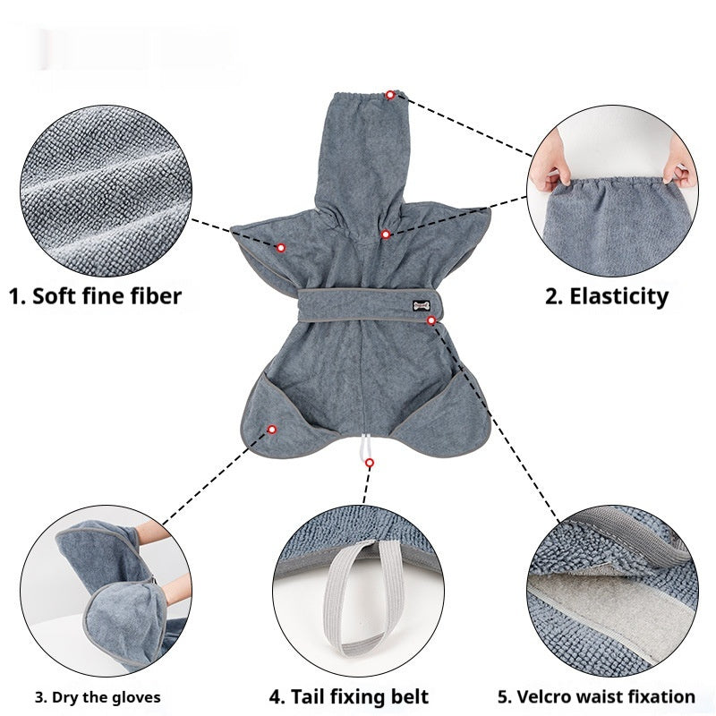Pet Cotton Quick-Drying Bath Towel with Strong Water Absorption