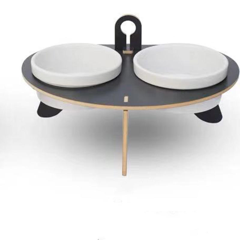 Spine Protection Tilted Pet Bowl Rack For Comfortable Feeding