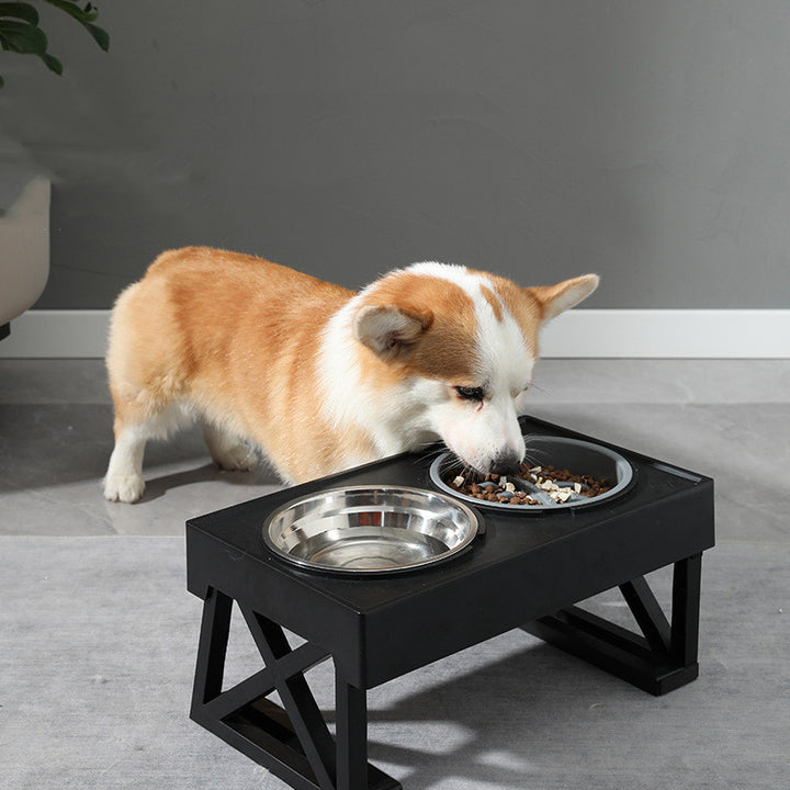 Adjustable Elevated Stainless Steel Pet Slow Feeder Bowl