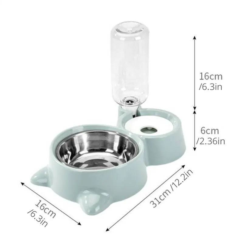Automatic Gravity Pet Water Dispenser And Food Feeder Bowl