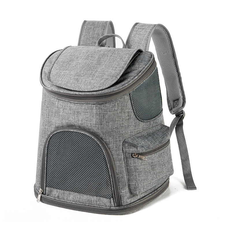 Durable Oxford Cloth Pet Carrier Backpack For Portable Travel Use