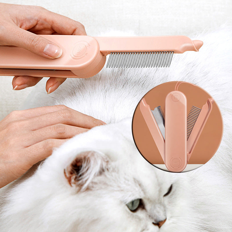Pet Dematting Comb with Dense Teeth for Grooming and Hair Removal