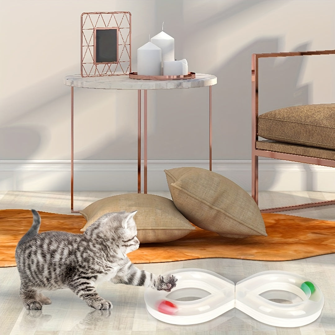 Interactive Turntable Track Ball Toy For Pet Boredom Relief